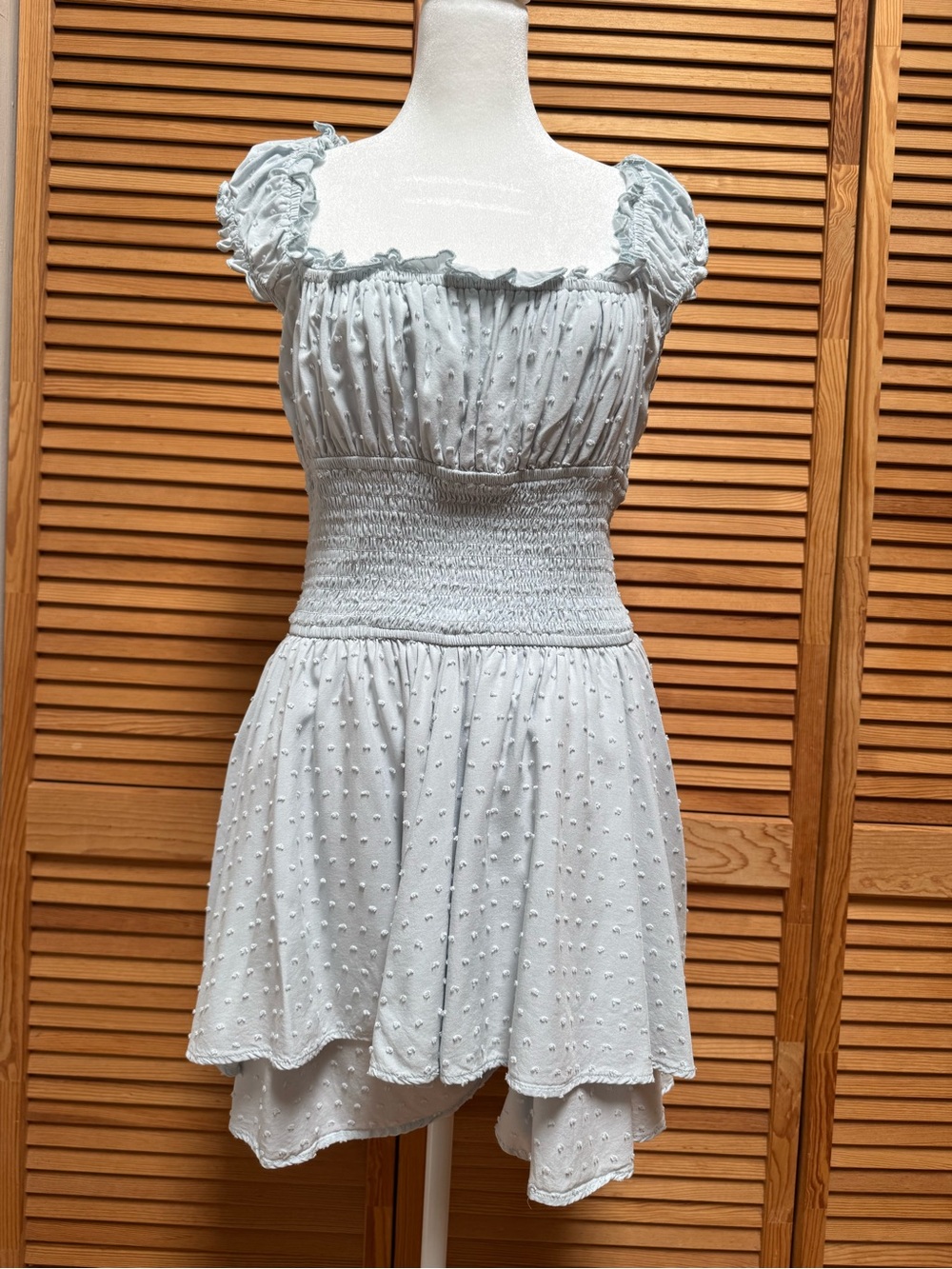 Urban Outfitters Kimchi Blue Rosie Smocked Tiered Ruffle Romper XL Coquette Boho